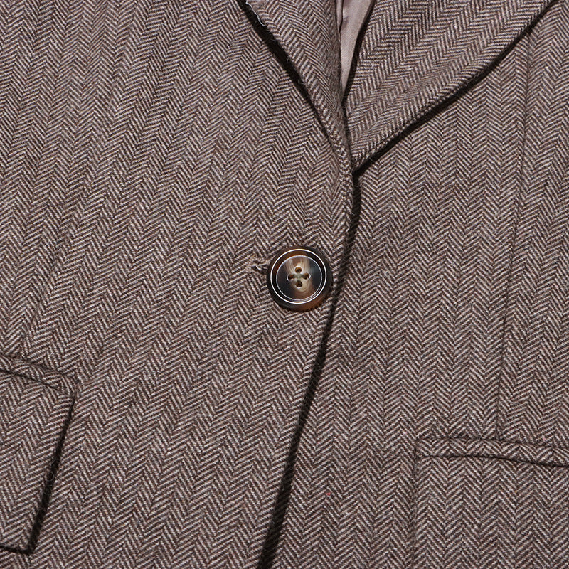 Flower Blazer - Brown