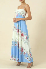 Floral Print Strap Midi Dress