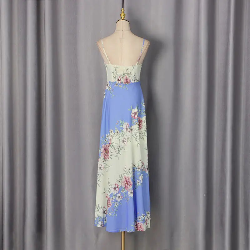 Floral Print Strap Midi Dress
