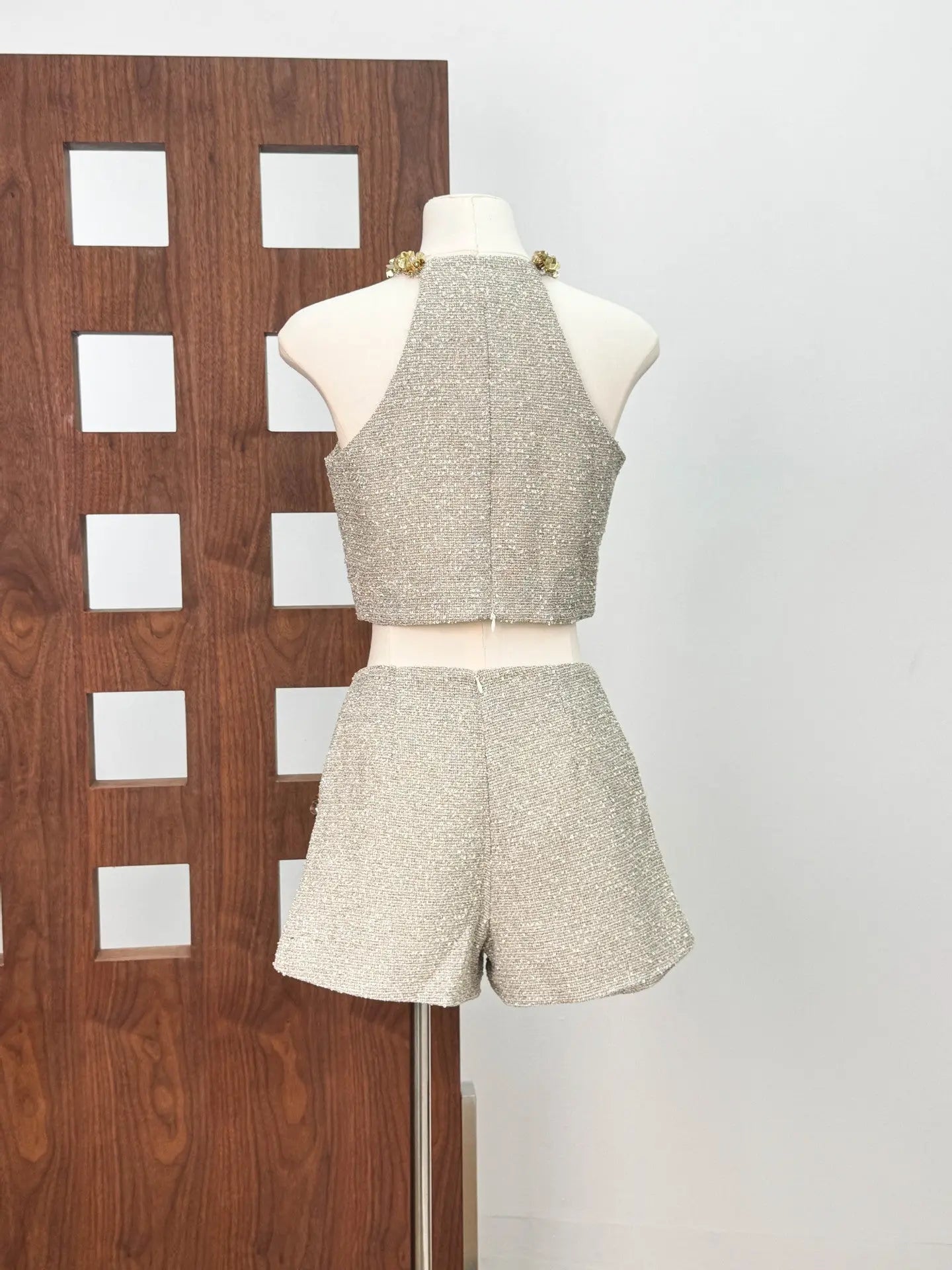 Sequin Top in Apricot