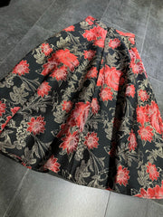 Waist A-Line Hem Midi Skirt