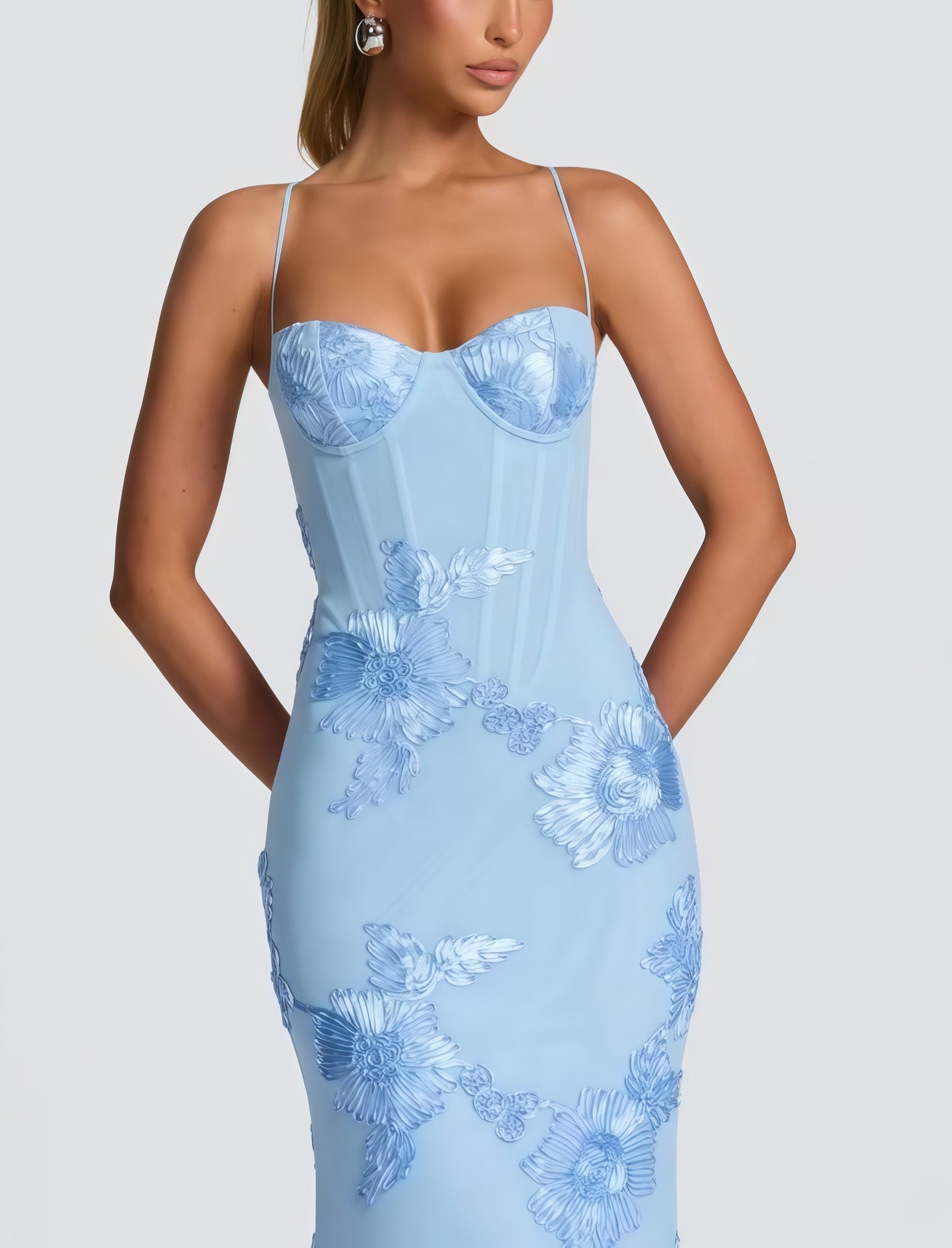 Maxi Dress-Light Blue