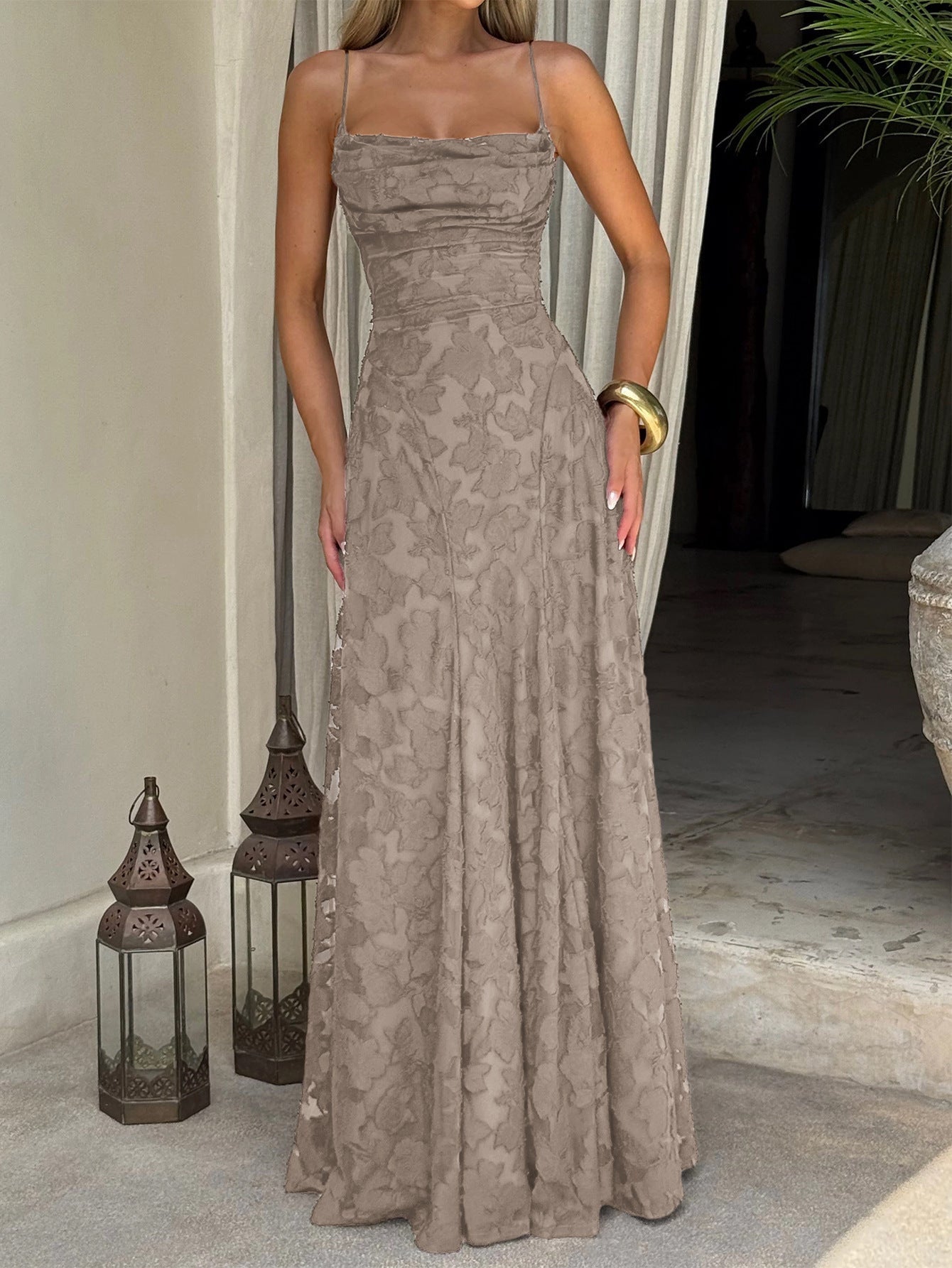 Maxi Dress-Khaki