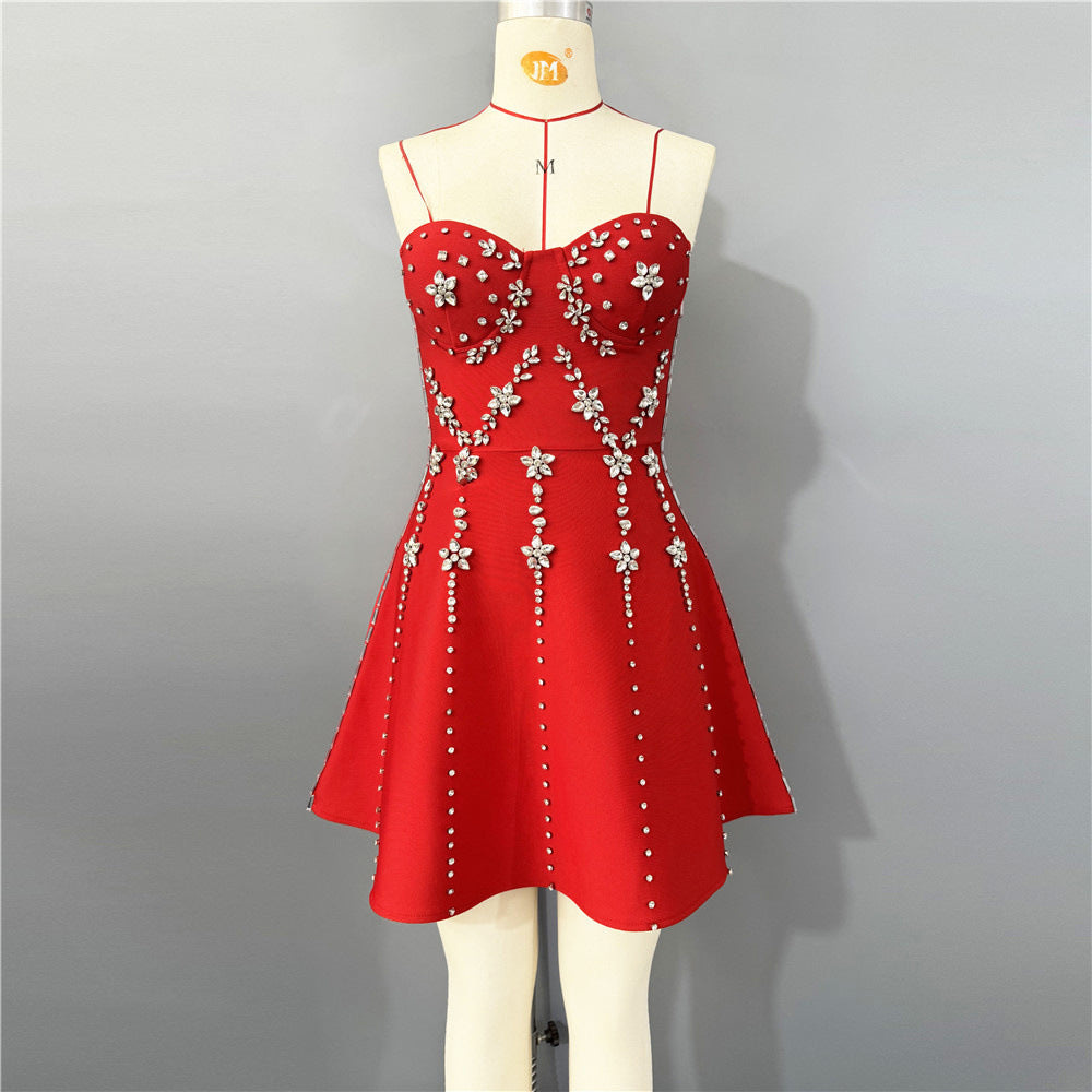 Diamond Bandage Mini Dress