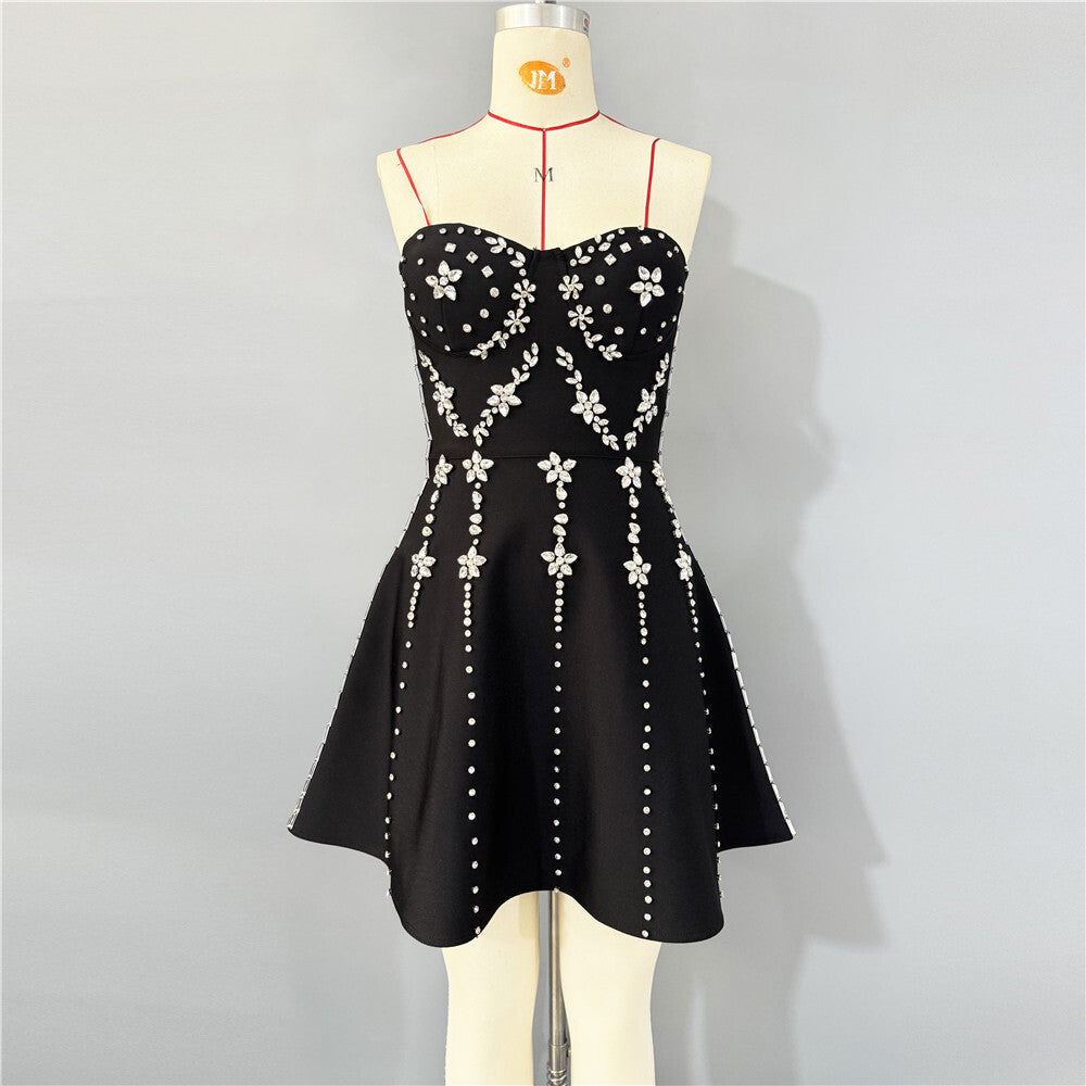 Diamond Bandage Mini Dress