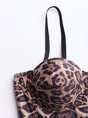 Calista Brown European and American Style Print Camisole