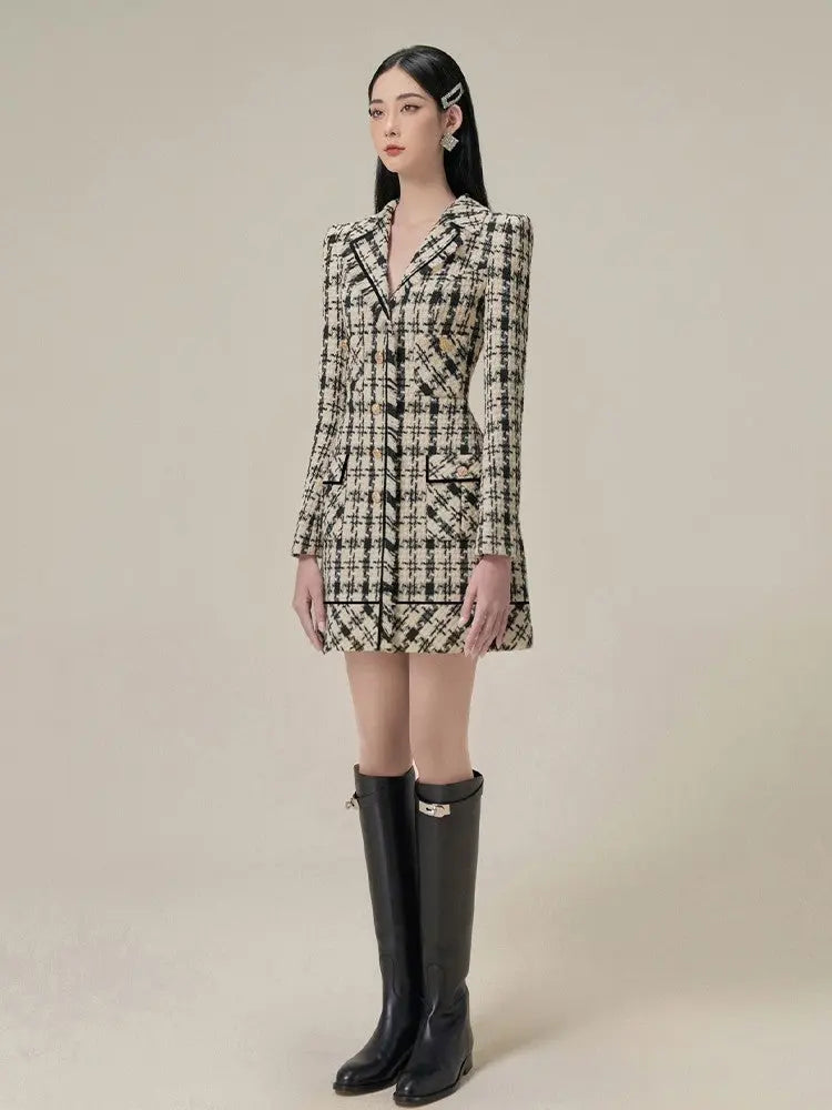 Houndstooth Mini Dress