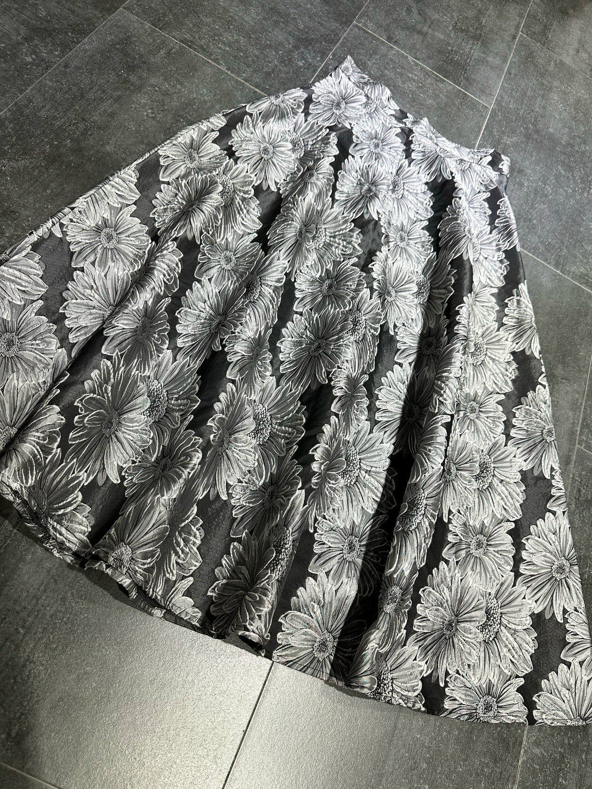 High Waist A-line Midi Skirt
