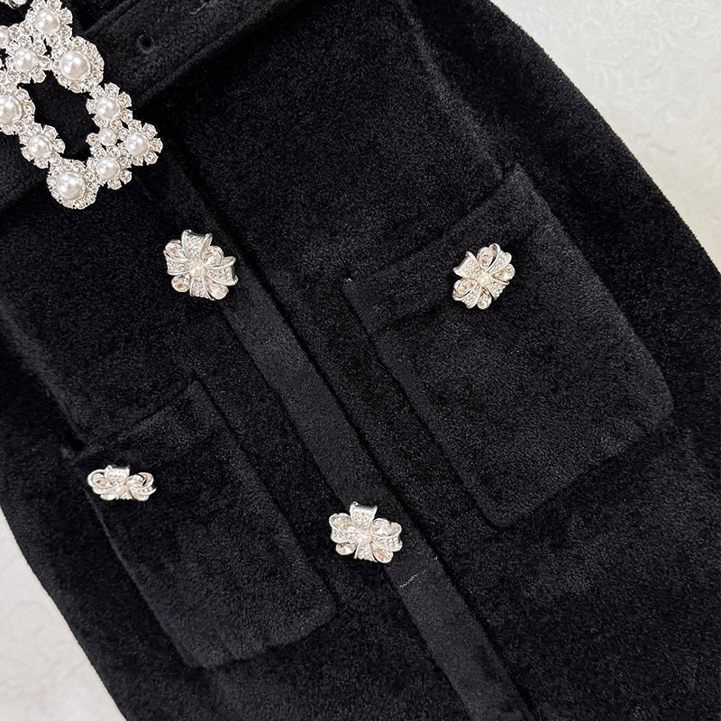 Kama Black Knit Midi Dress