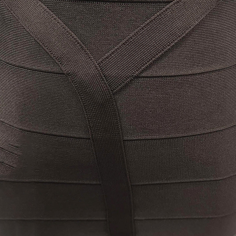 Halter Bodycon Midi Bandage Dress