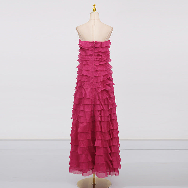 Cathy Maxi Dress in Rose Red