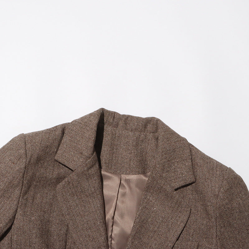Flower Blazer - Brown