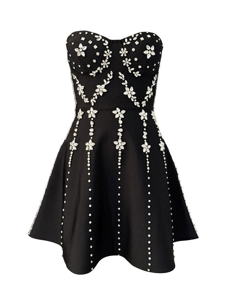 Diamond Bandage Mini Dress