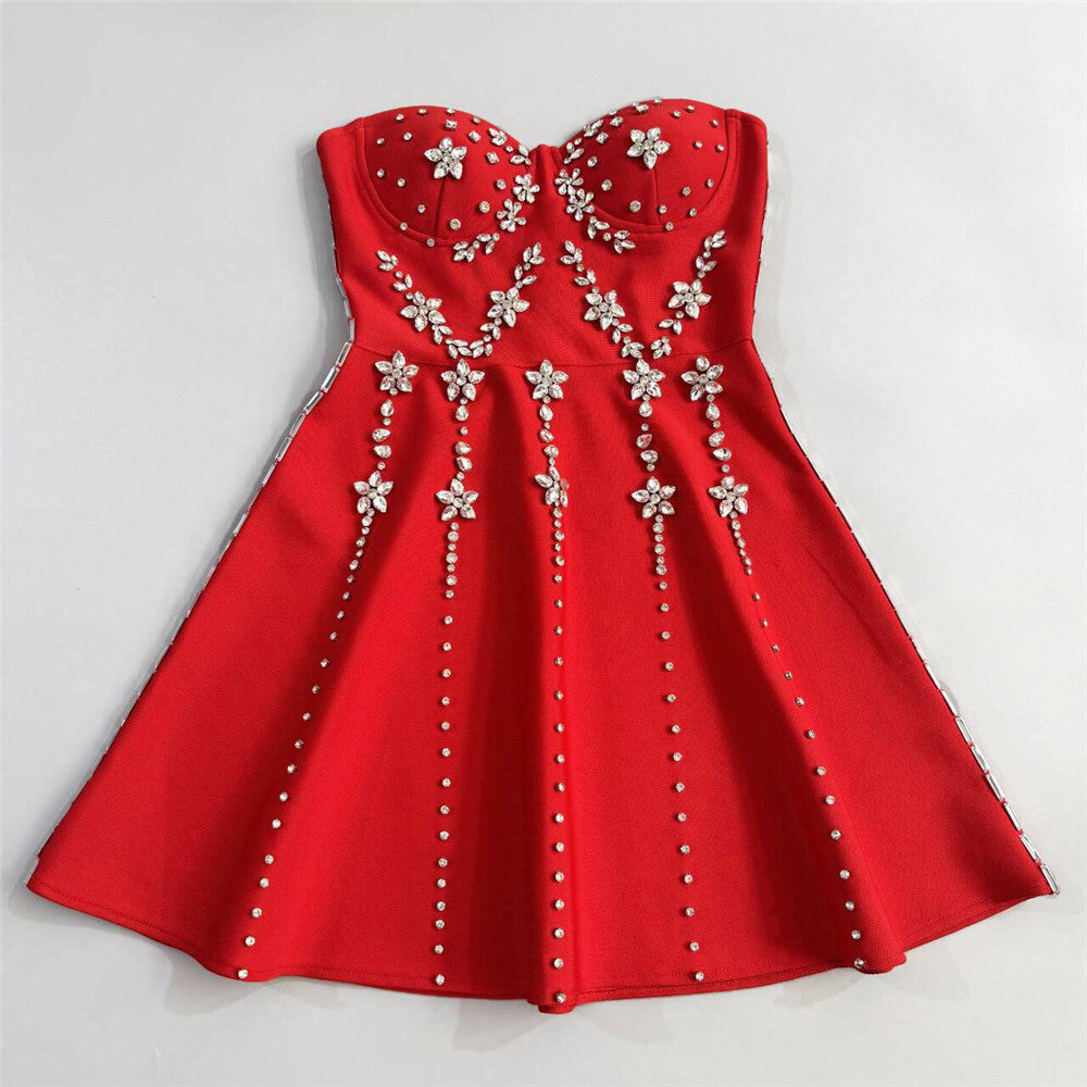 Diamond Bandage Mini Dress
