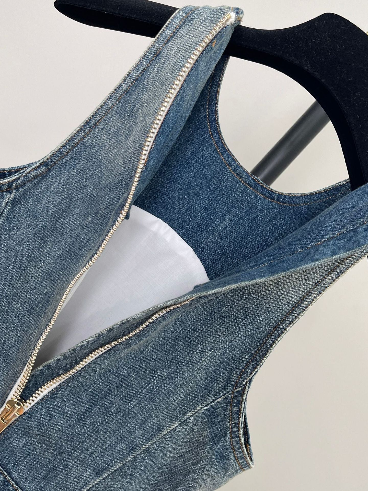 Denim Sleeveless Mini Dress