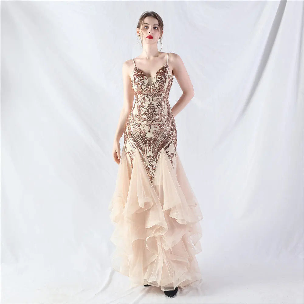 Sequin Slip Maxi Dress