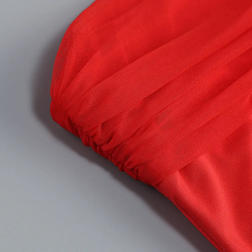 Wrap Mini Dress - Red