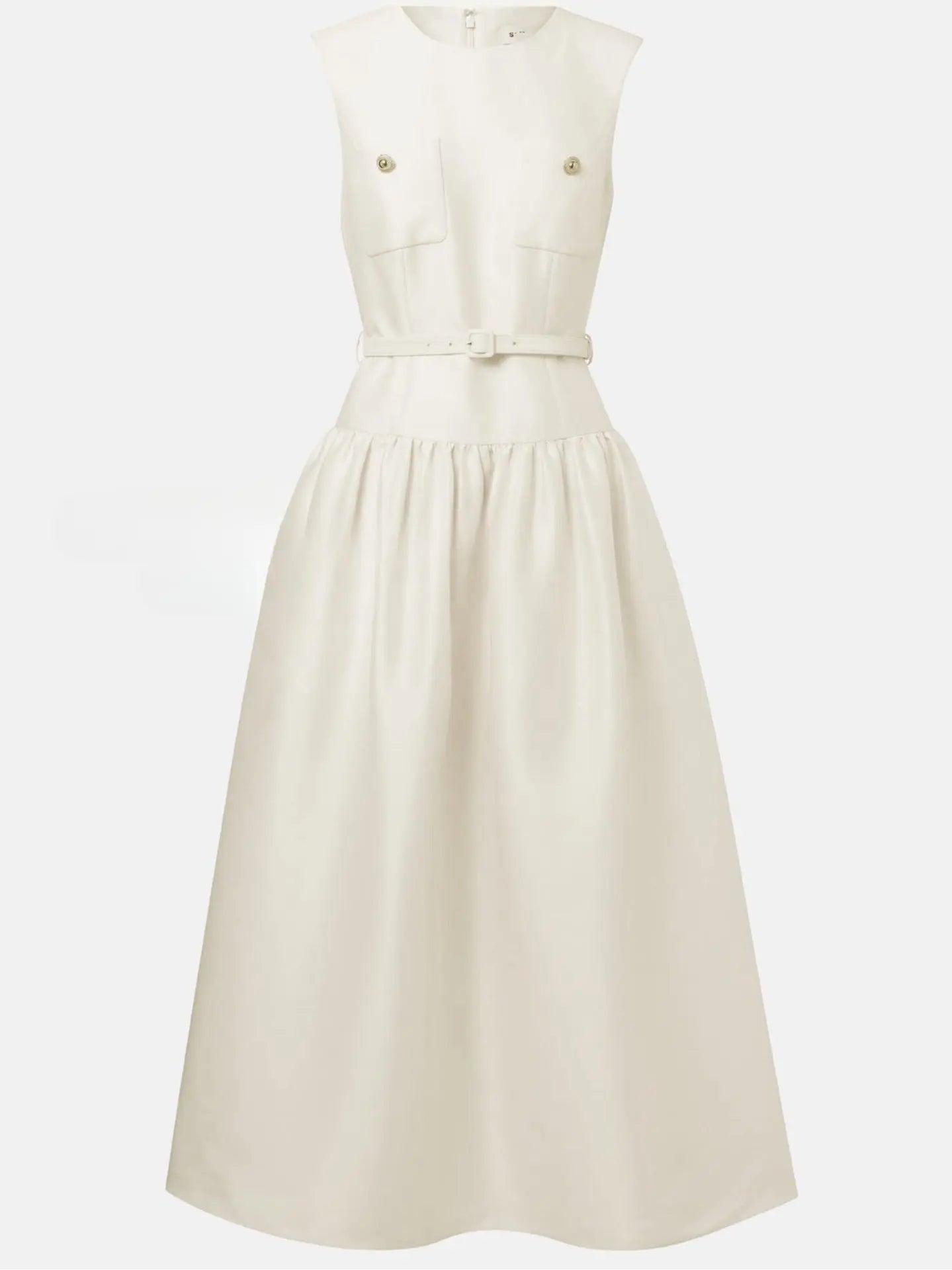 Side Bandage Maxi Dress in Apricot