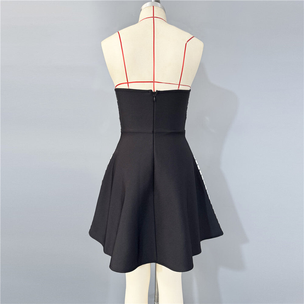 Diamond Bandage Mini Dress