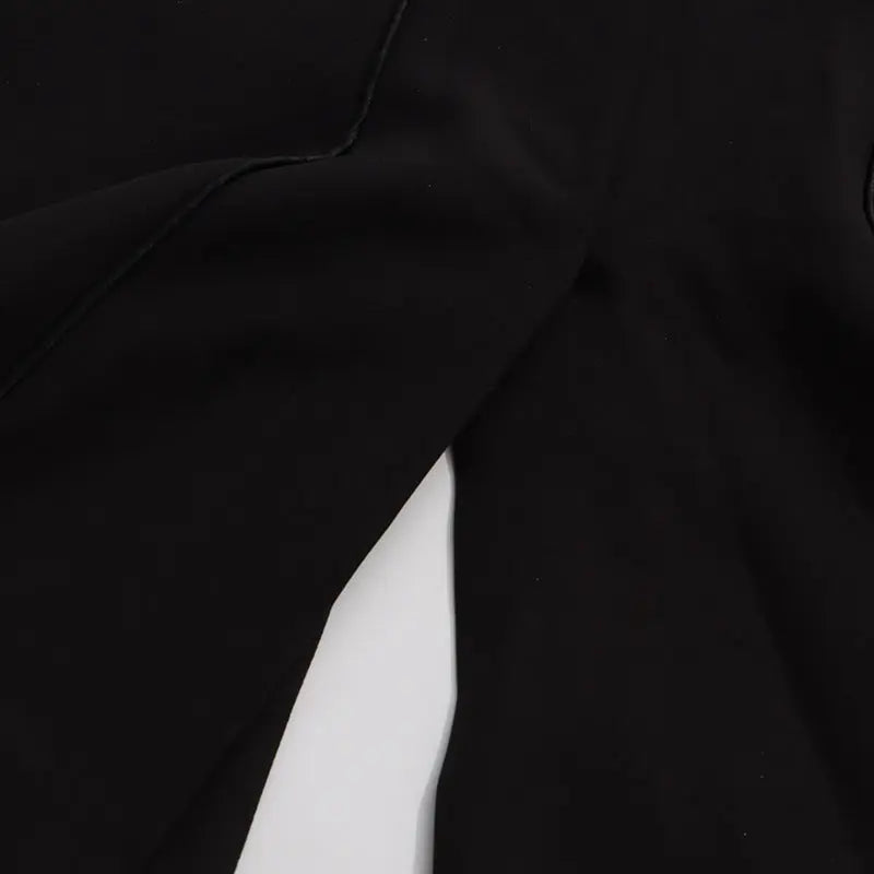 Ruffle Embellished Blazer in Black