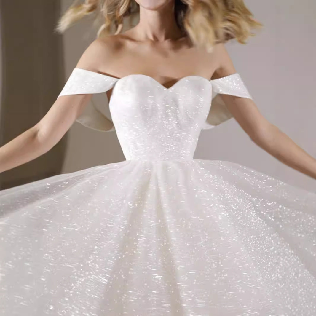 White Sexy Seed Short Princess Evening Gown Mini Dress