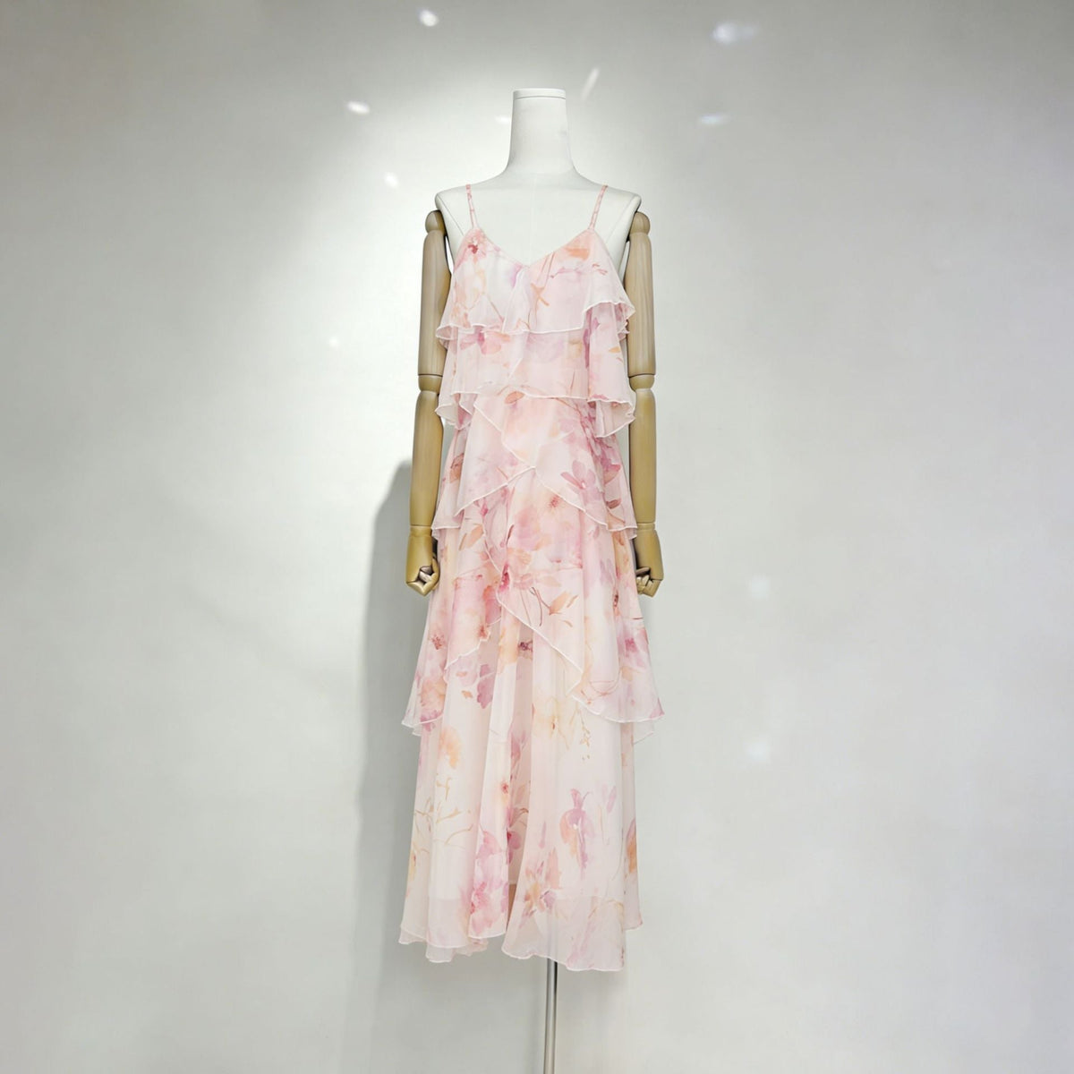 V-Neck Strap Maxi Dress - Pink