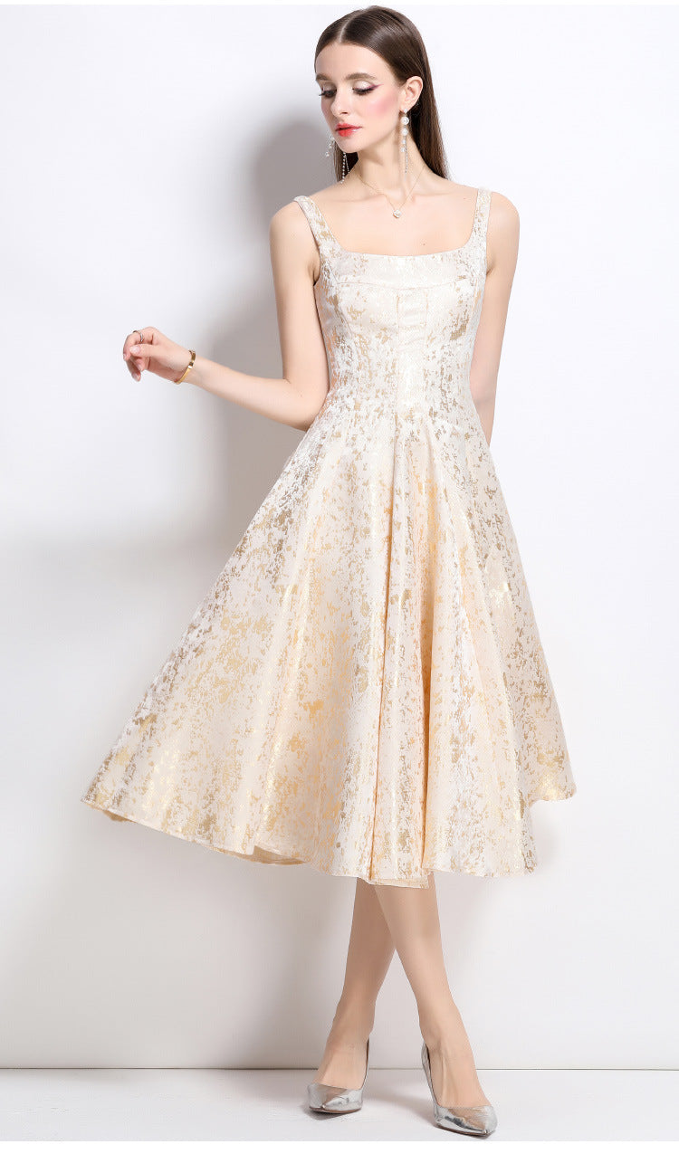 A-line Midi Dress - Apricot