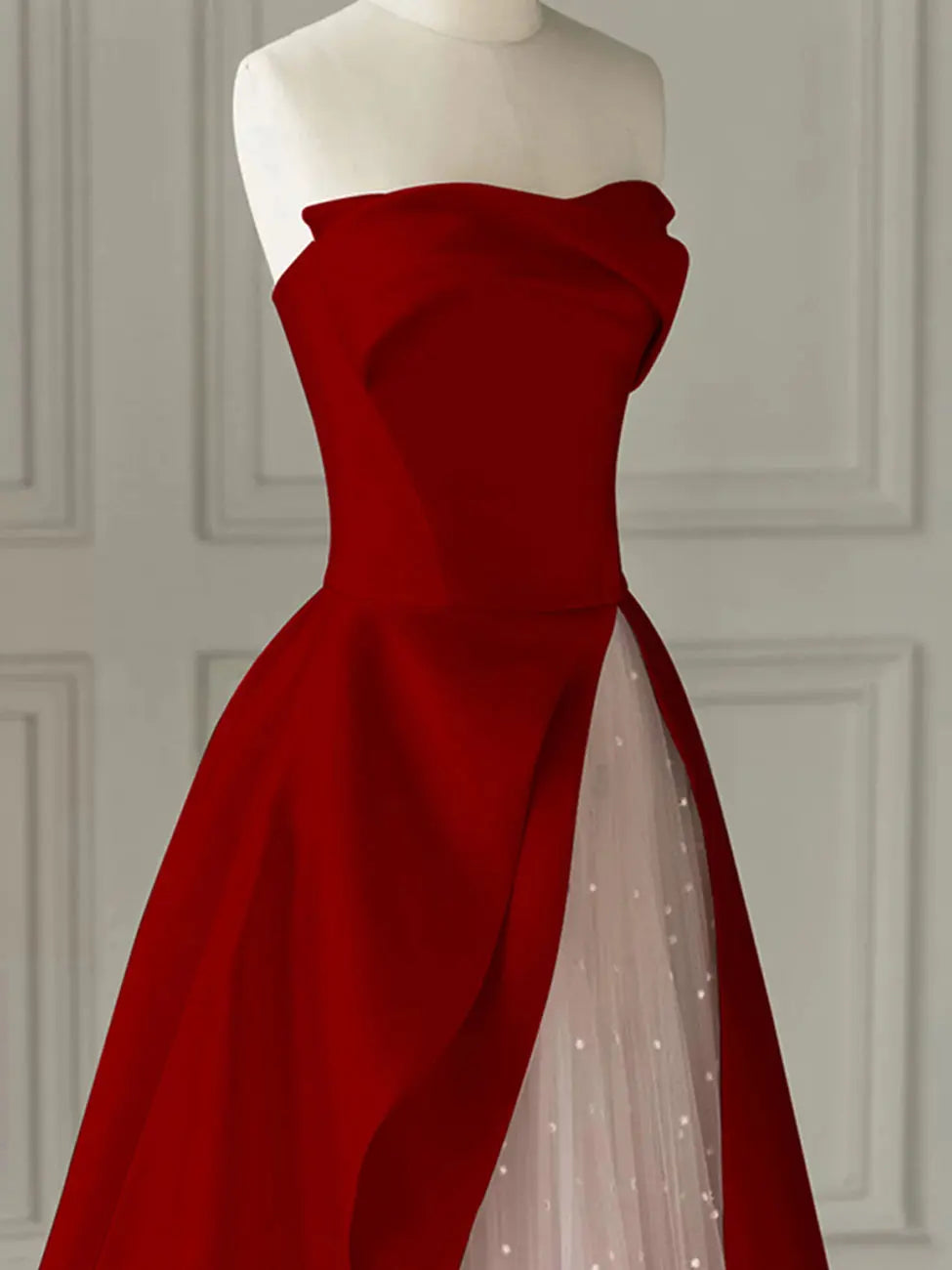 Aline Satin sleeveless Long Prom Dress