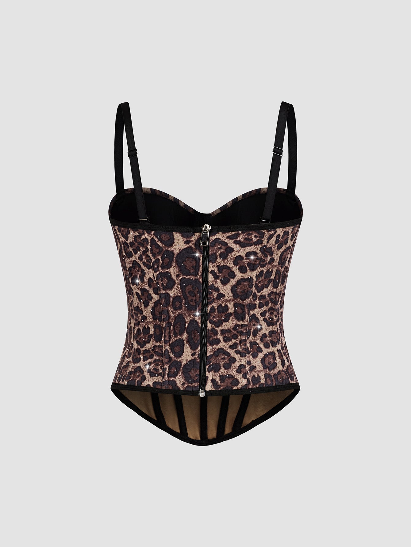 Calista Brown European and American Style Print Camisole