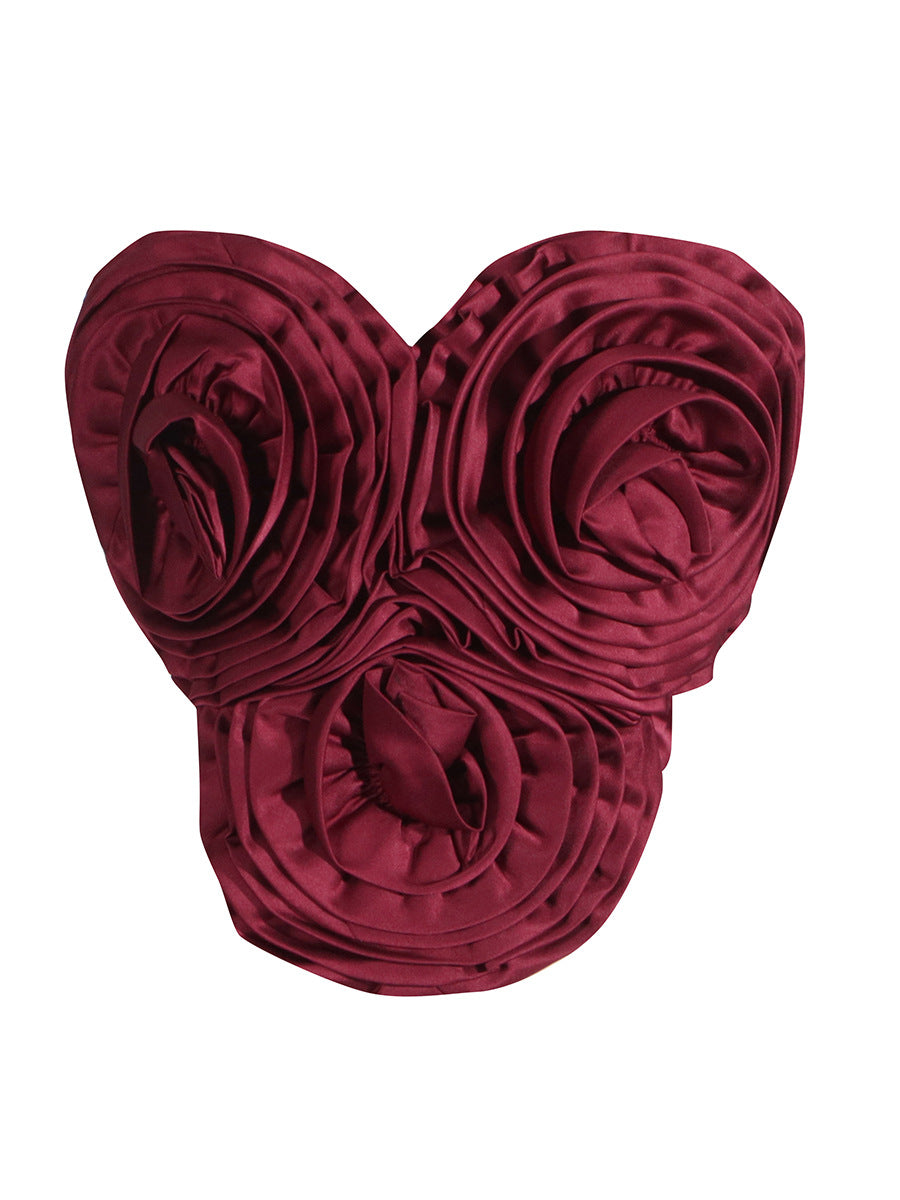 3d Flower Waist Mini Dress
