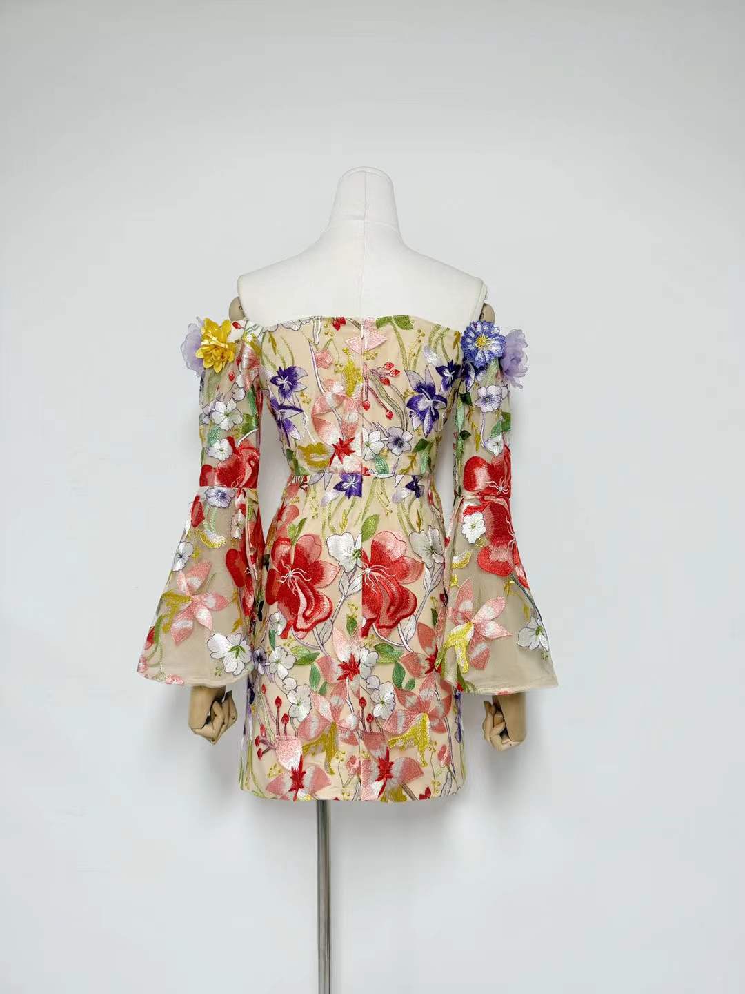 Off Shoulder Mini Dress in Floral