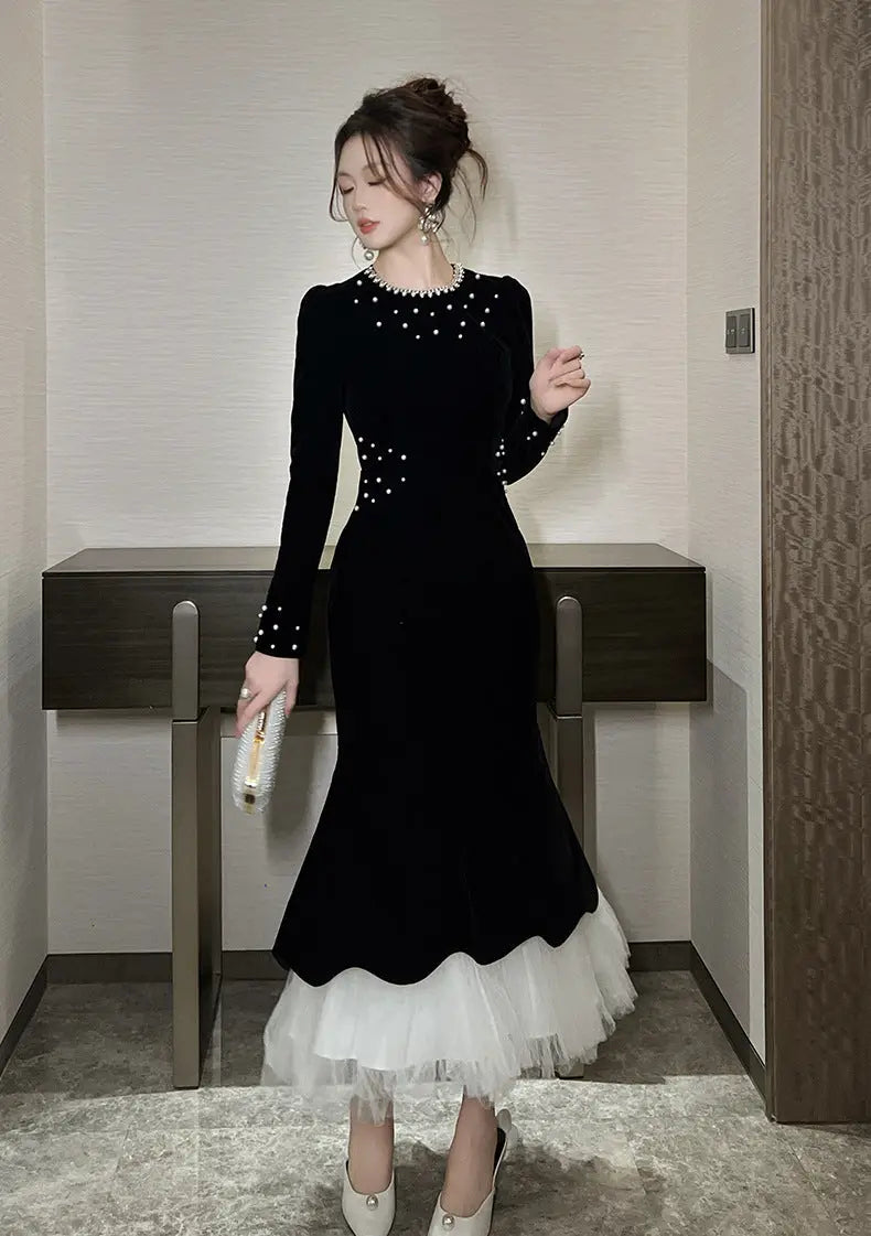 Black Hem Maxi Dress