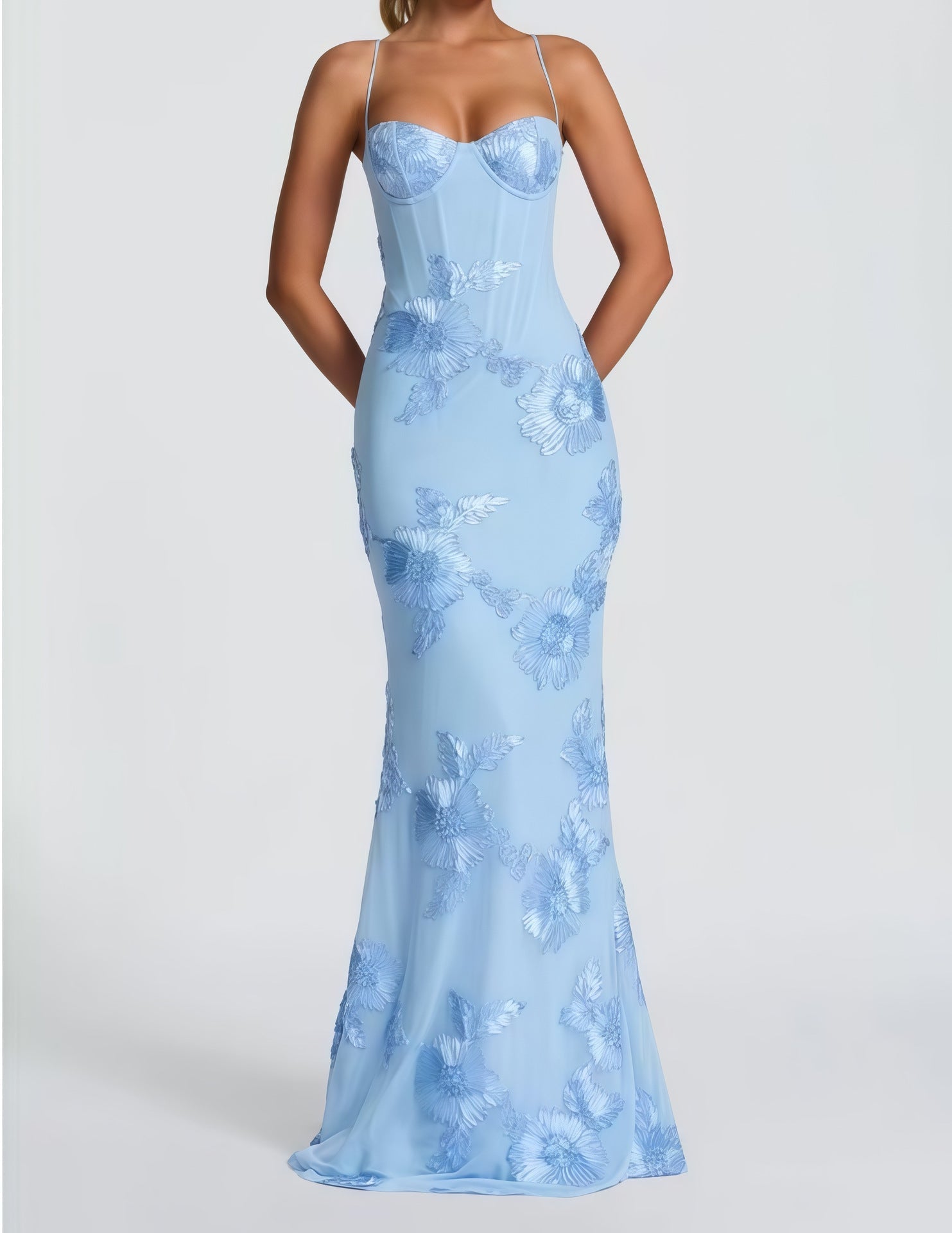 Maxi Dress-Light Blue