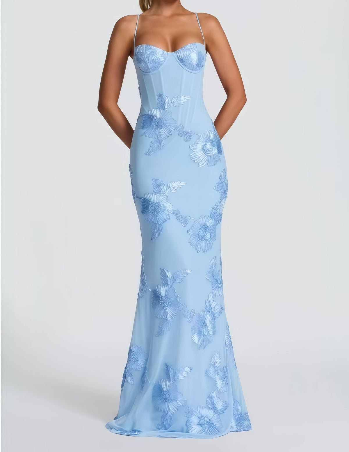 Maxi Dress-Light Blue
