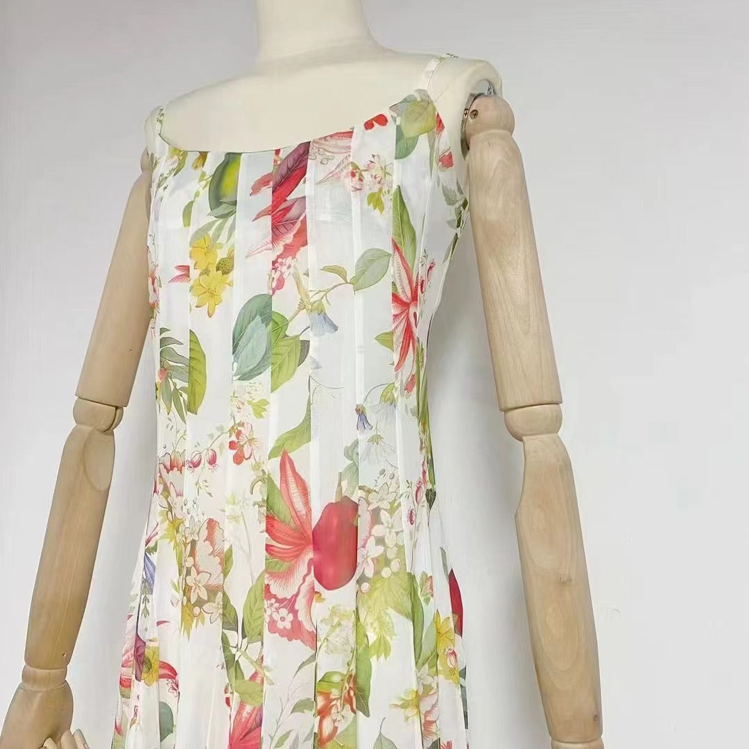 Floral Print Fauna Gazar Gown