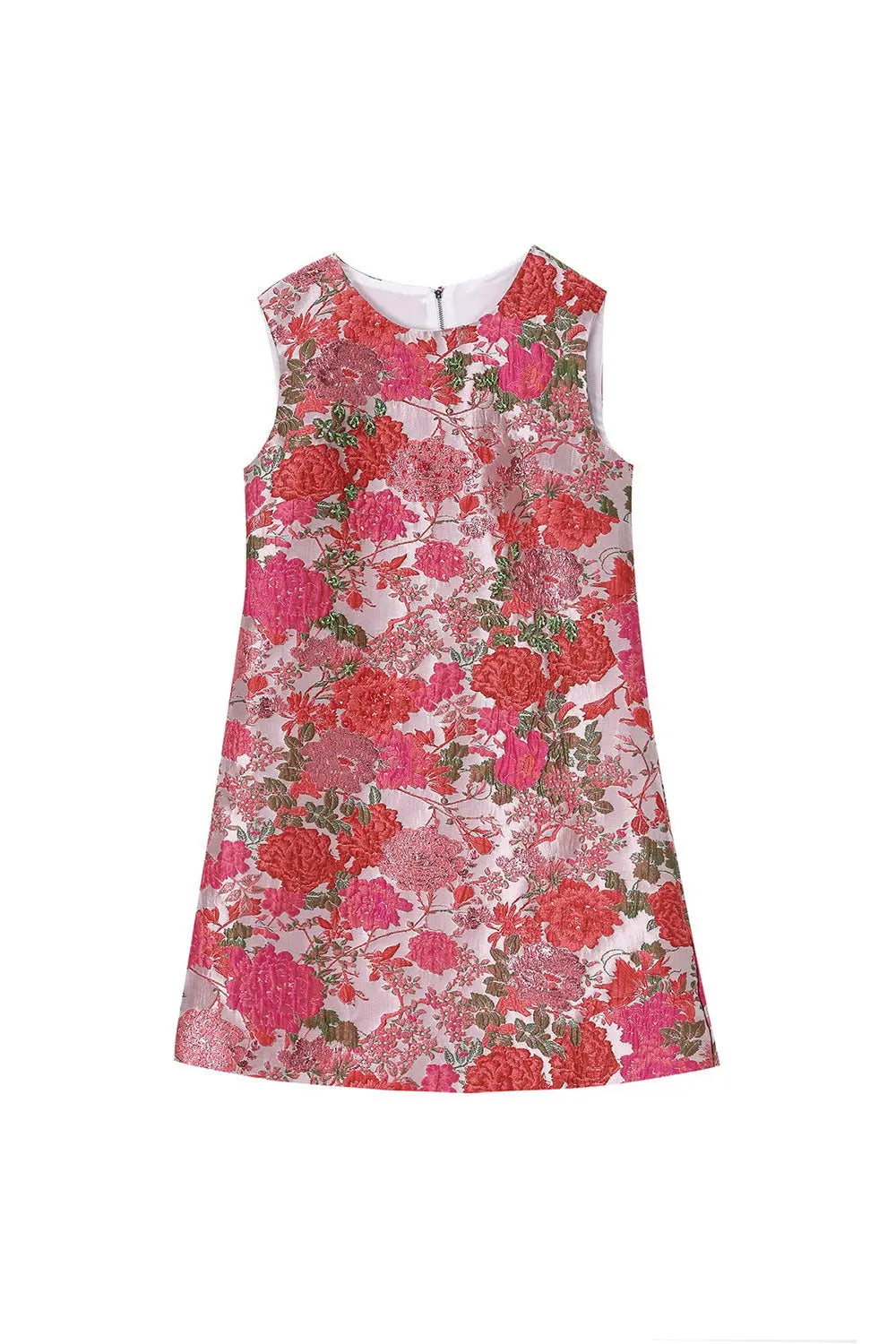 Floral Embroidery Sleeveless Mini Dress