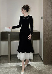 Black Hem Maxi Dress