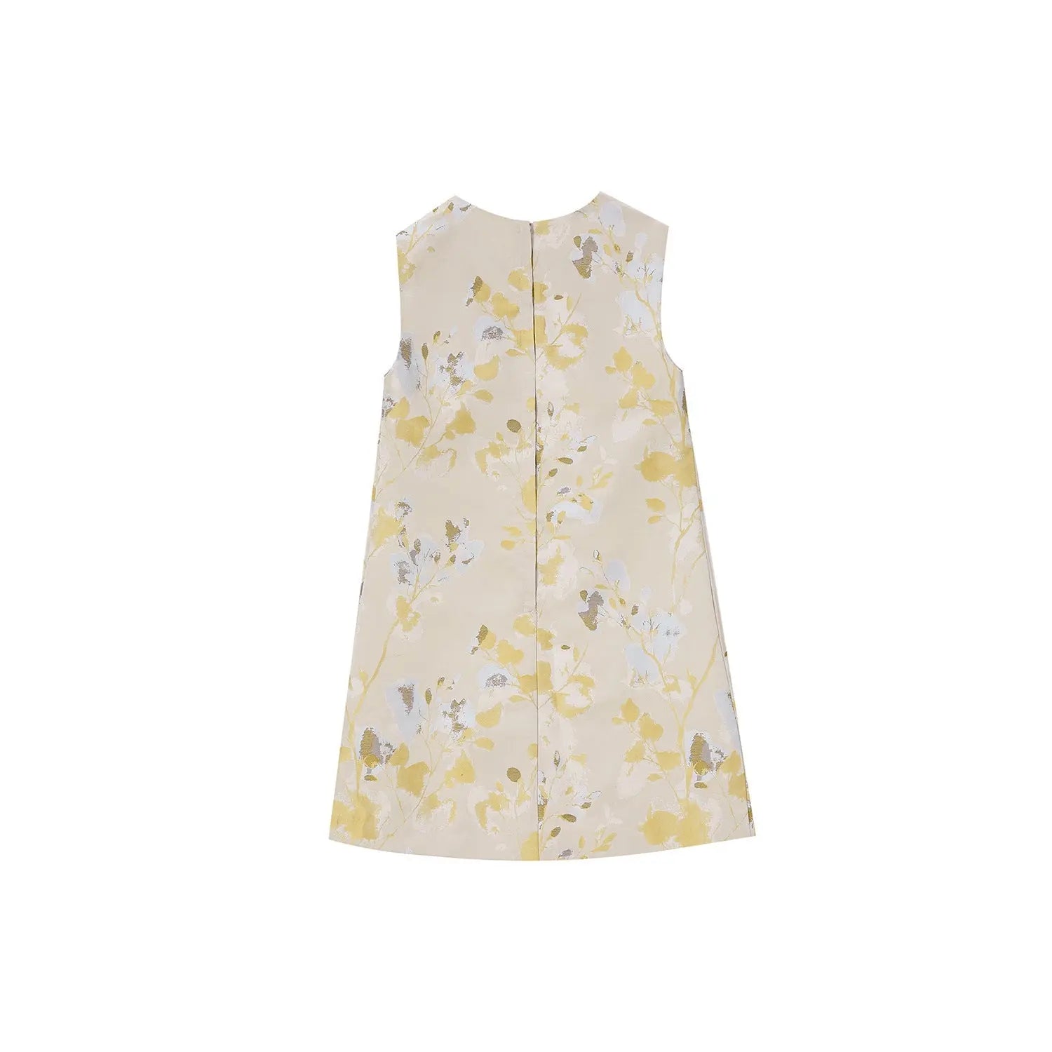 Sequin Floral Embroidery Sleeveless Mini Dress