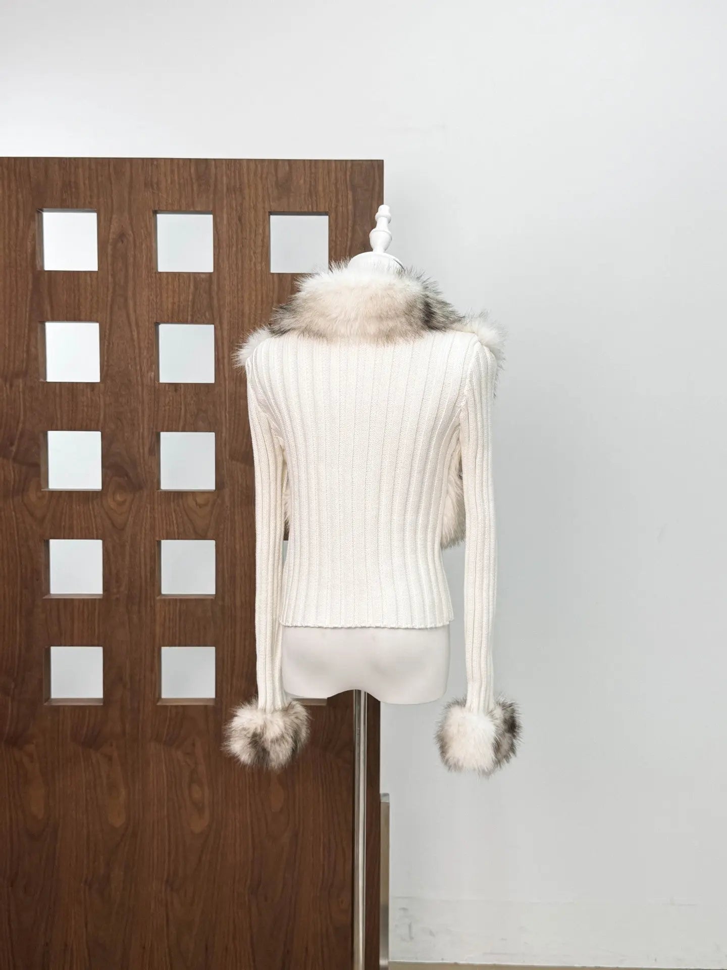 Faux Fur Knit Coat