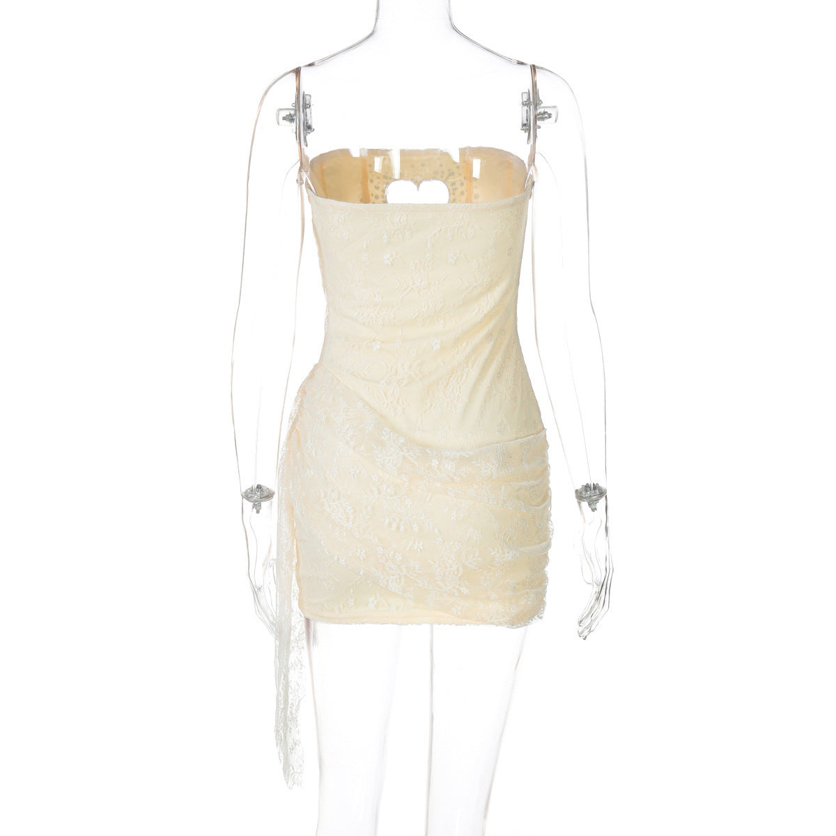 Lace Mini Dress in Baby Pink