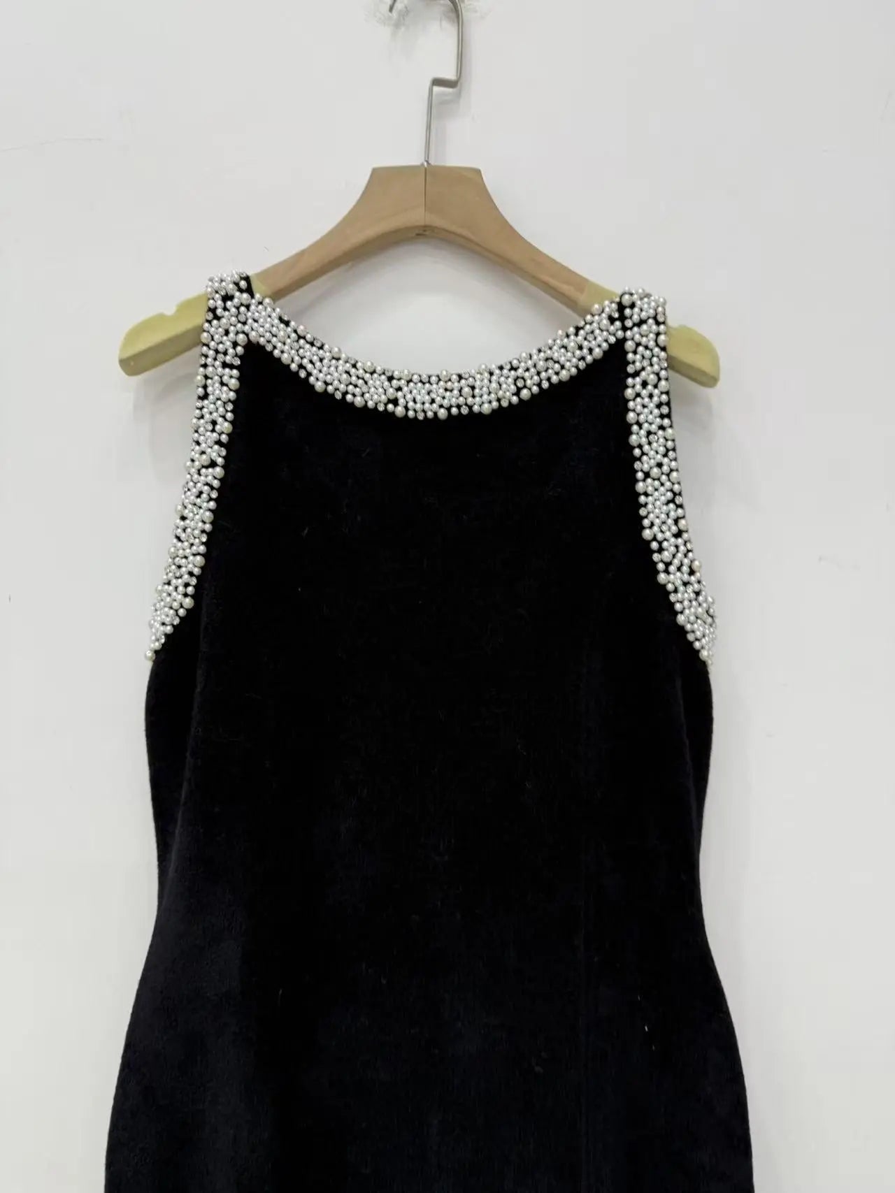 Ruffle Trim Mini Dress in Black