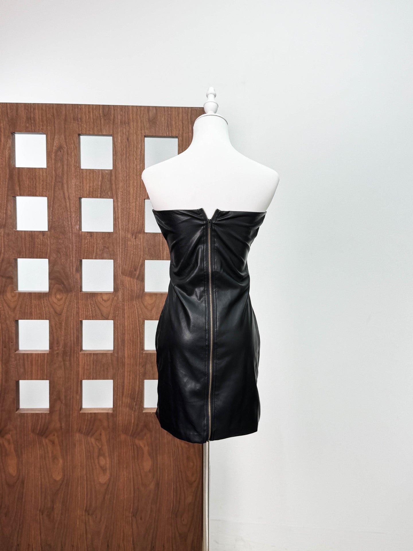 Plush Cut Mini Dress in Black - Zebra