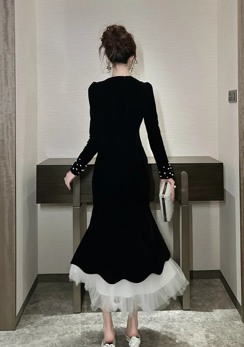 Black Hem Maxi Dress