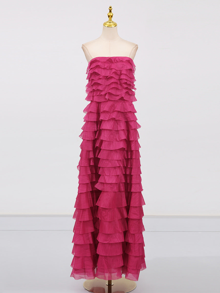 Cathy Maxi Dress in Rose Red