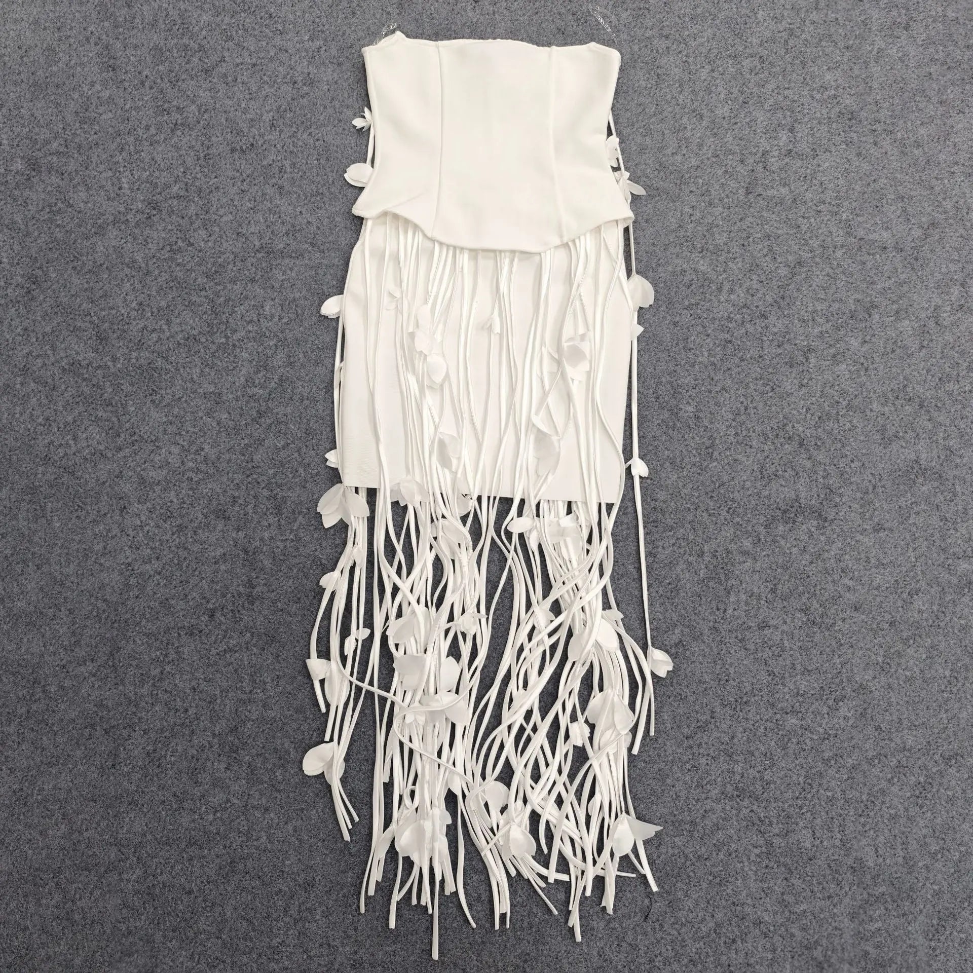 White Flower Mini Dress