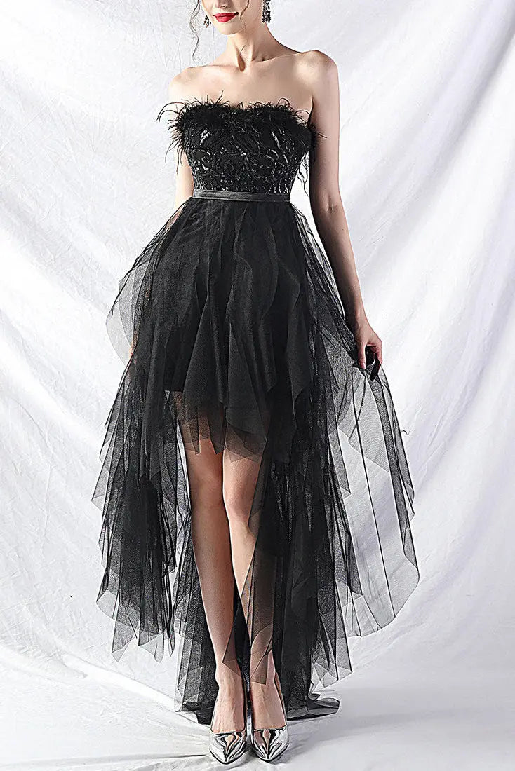 Feather Midi Dress