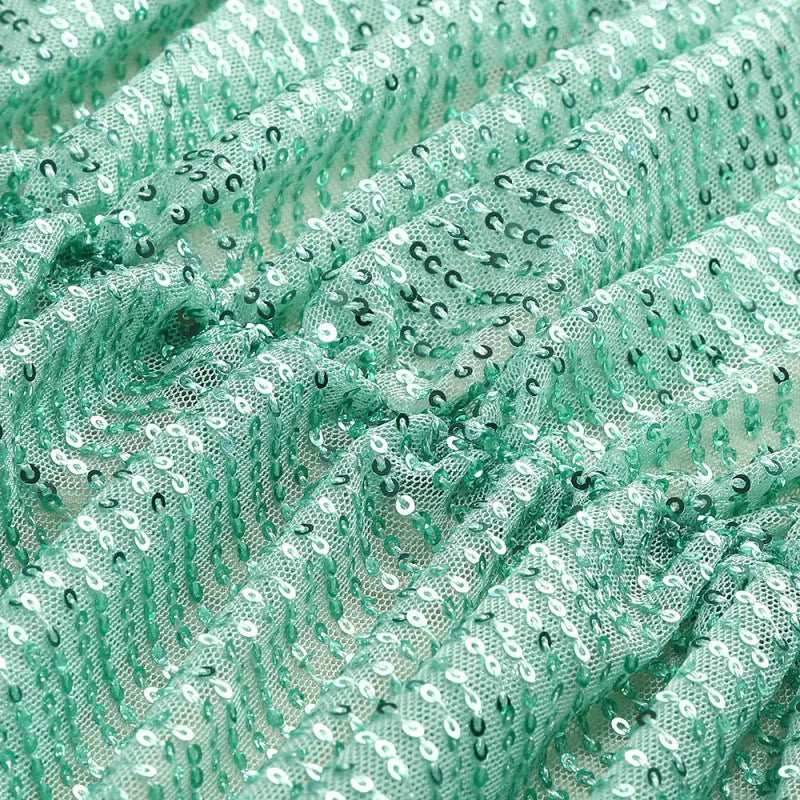 High Sequin Maxi Dress in Green
