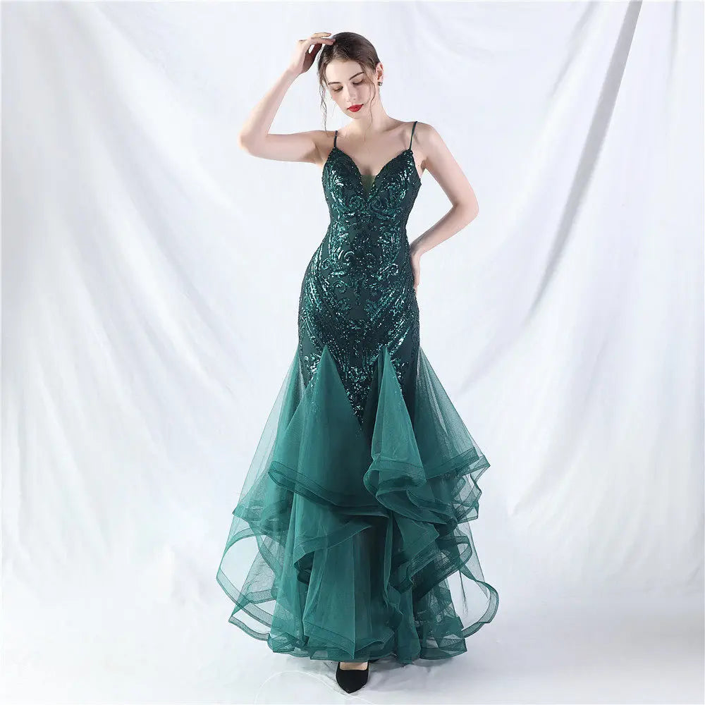 Sequin Slip Maxi Dress