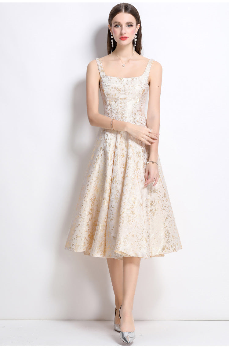 A-line Midi Dress - Apricot