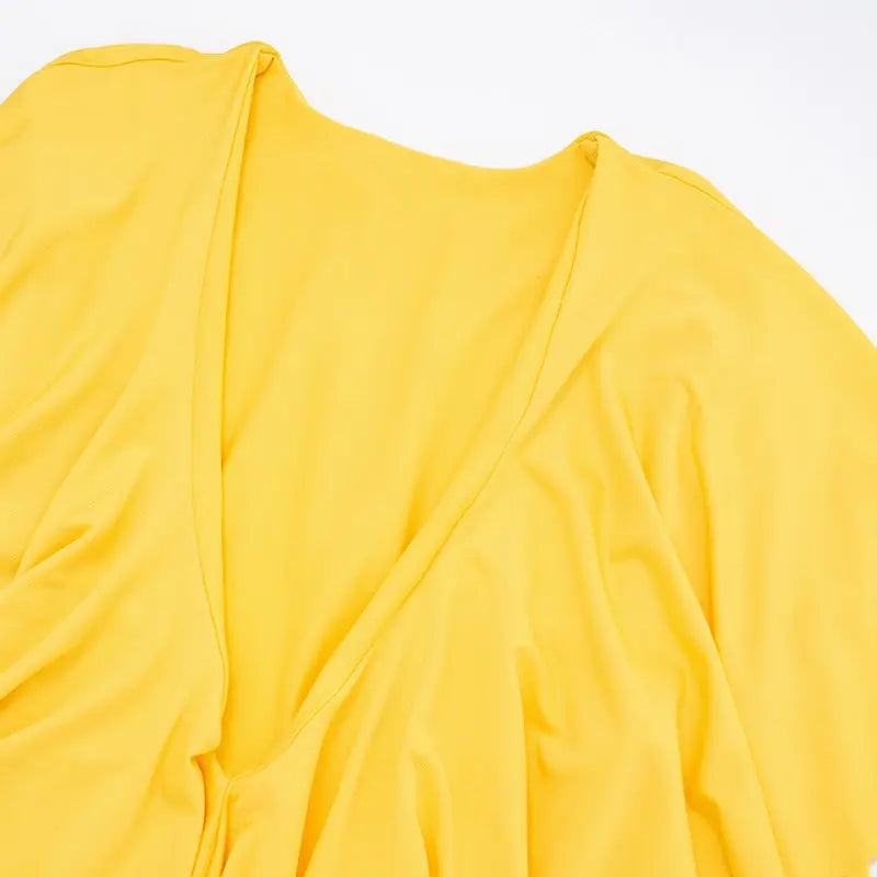 Ruffle Mini Dress - Yellow